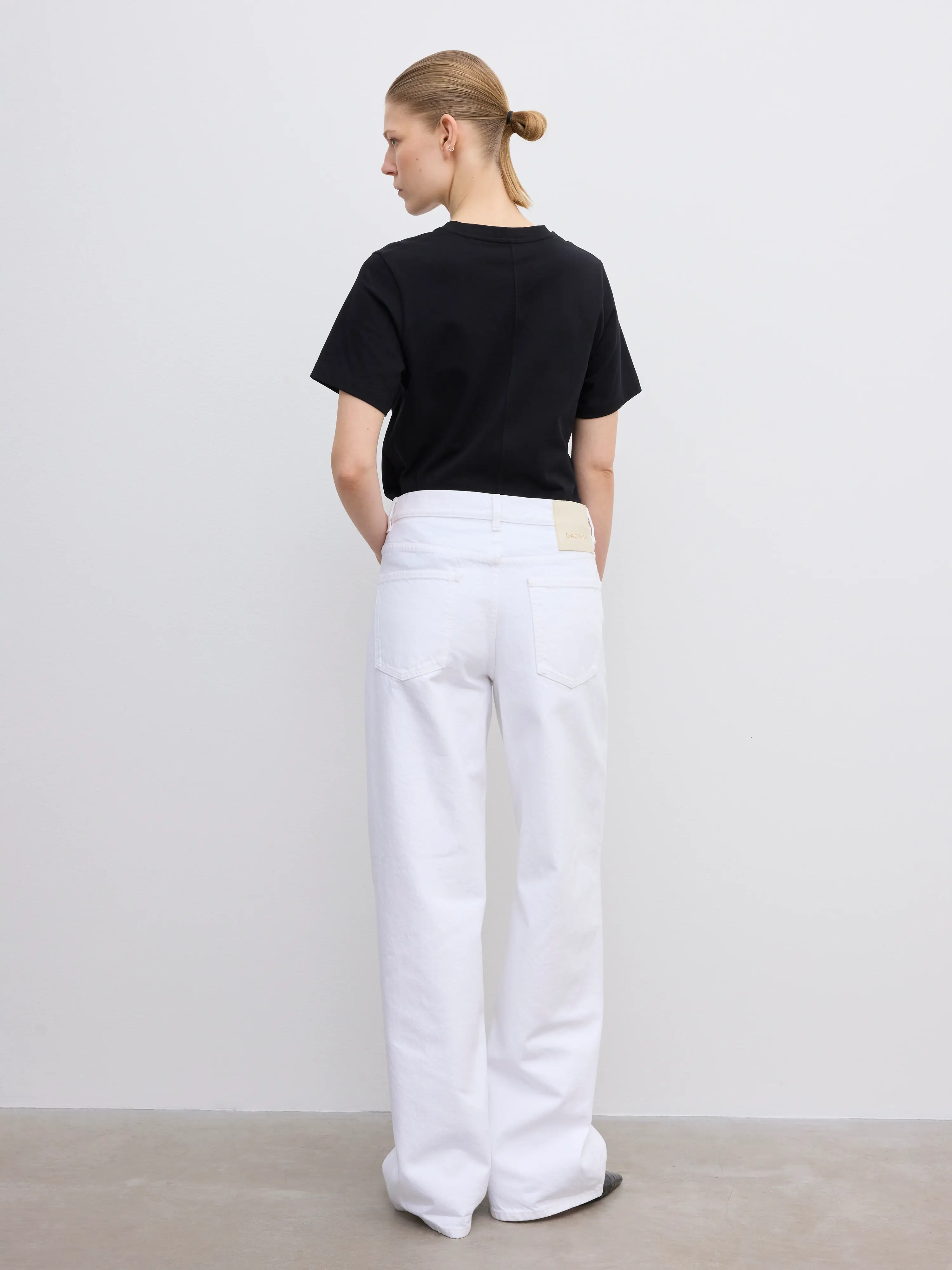 BAGGY FIT DENIM: WHITE - Image 4
