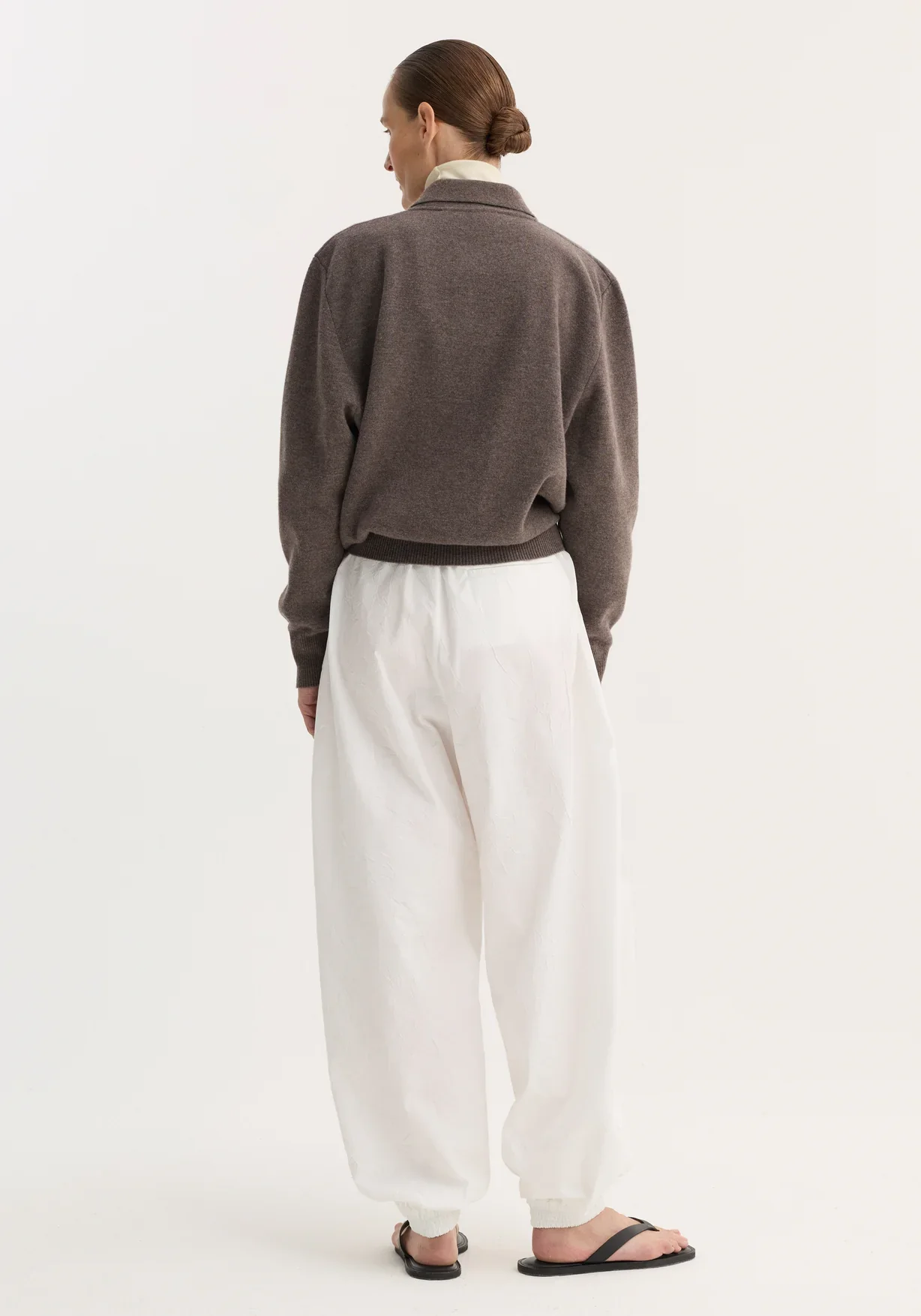 Balloon track pants: Optic white - Image 3