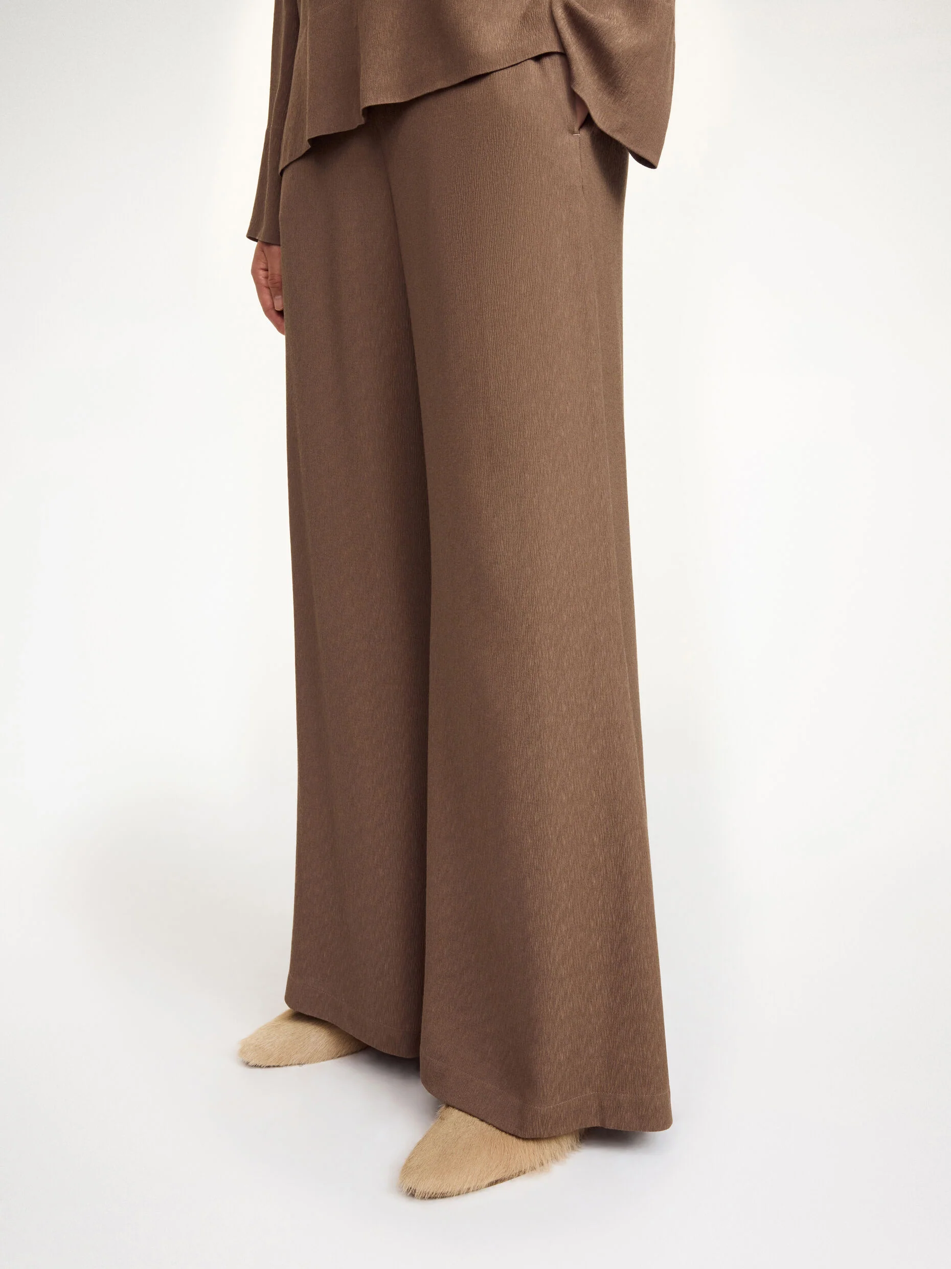Lucee flared trousers: Chocolate Chip - Image 3