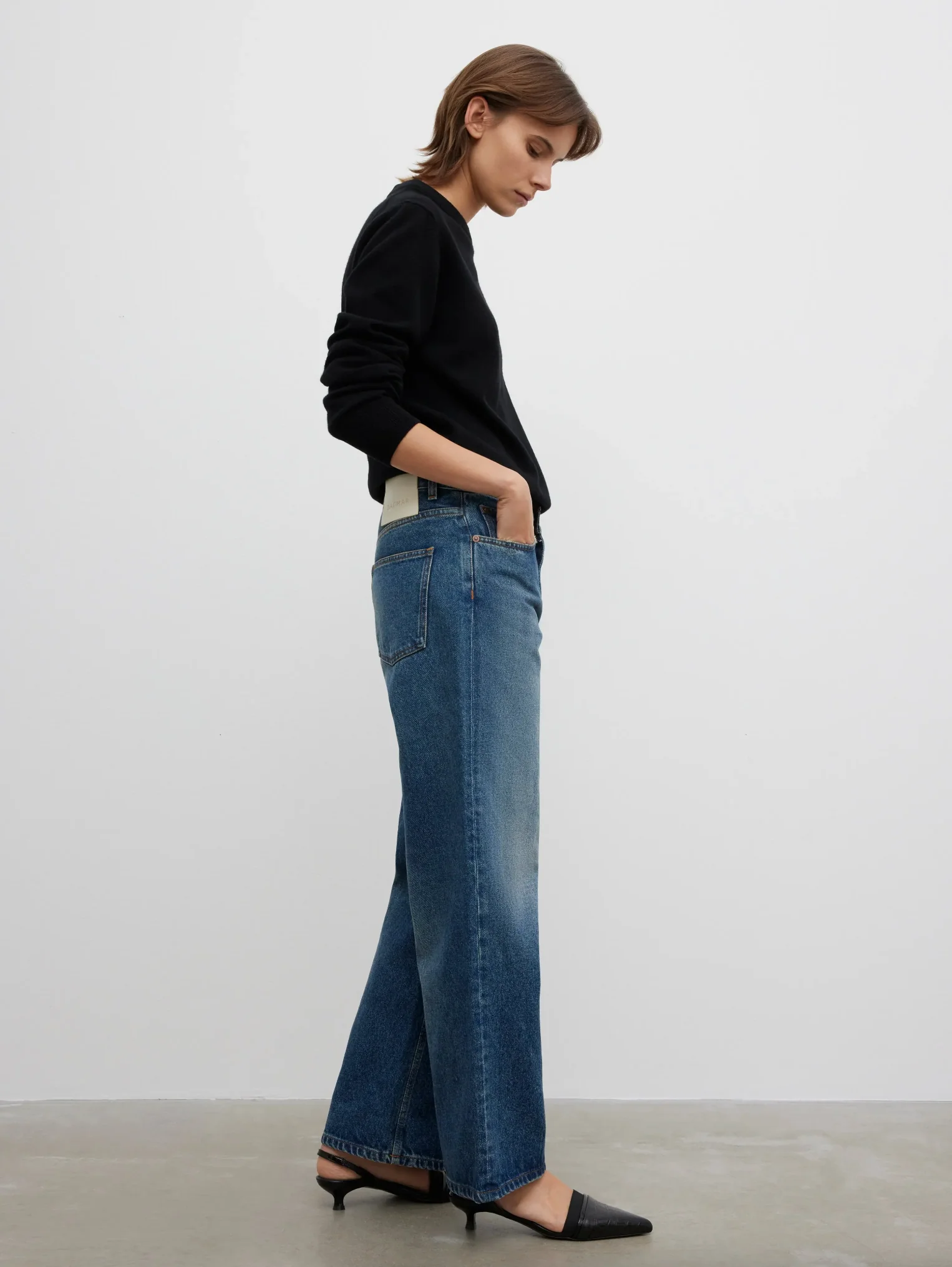 Cropped Denim: Vintage Blue - Image 3