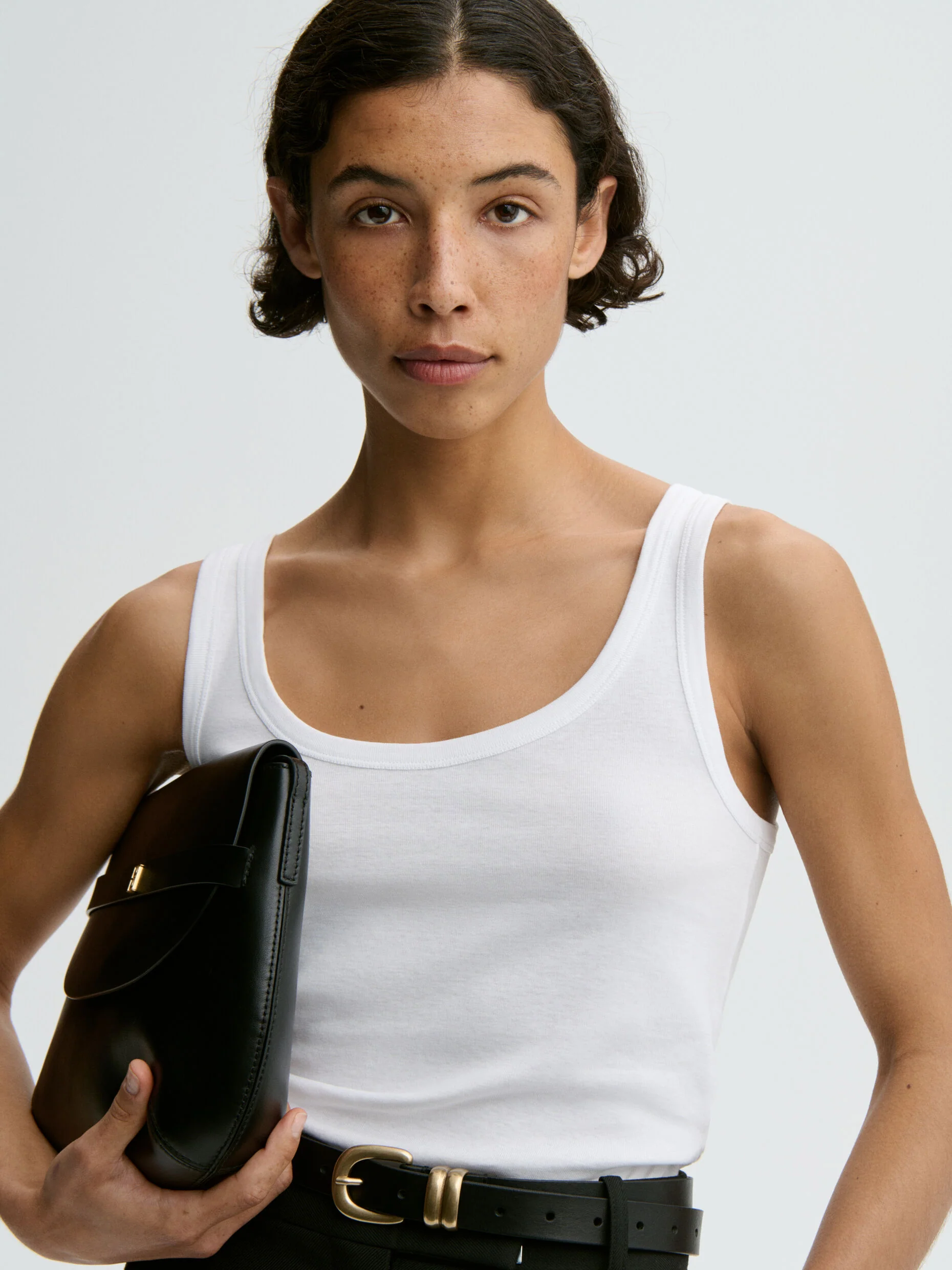Dali organic cotton tank top: White - Image 2