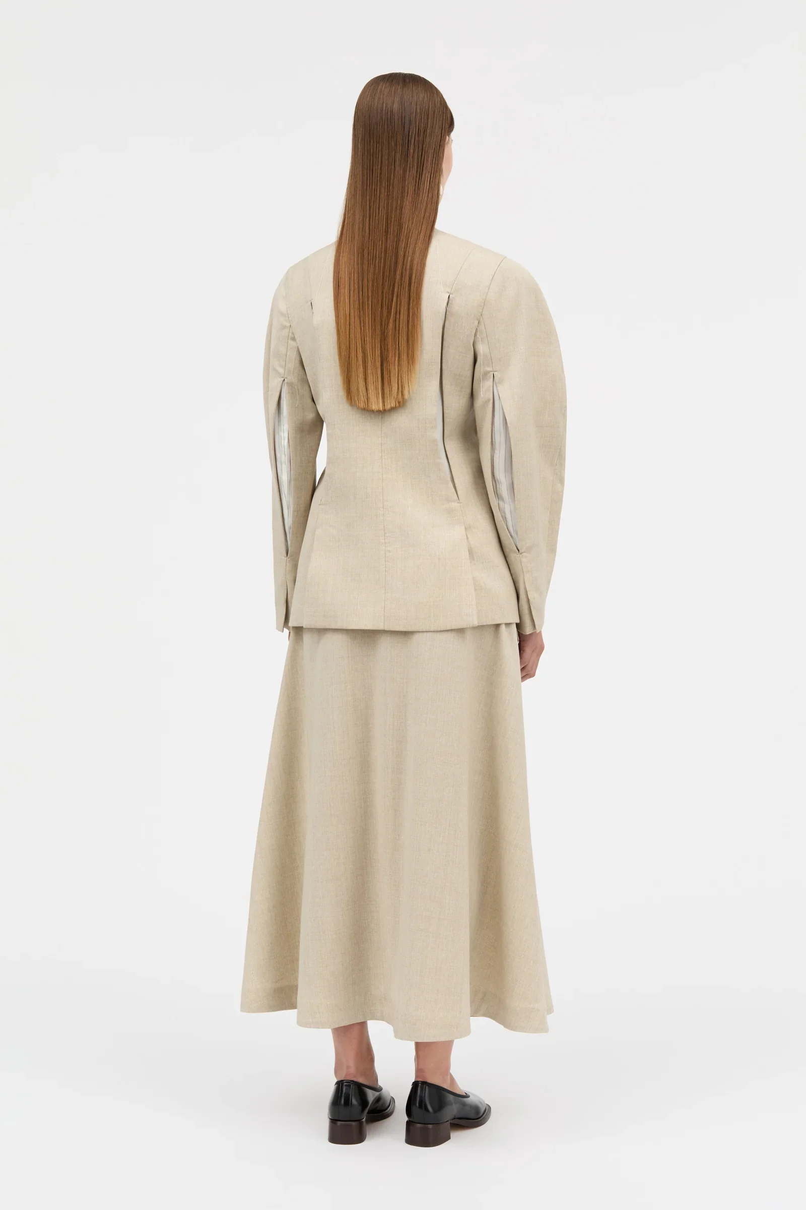 Joko Soft Wool Jacket: Sand - Image 3