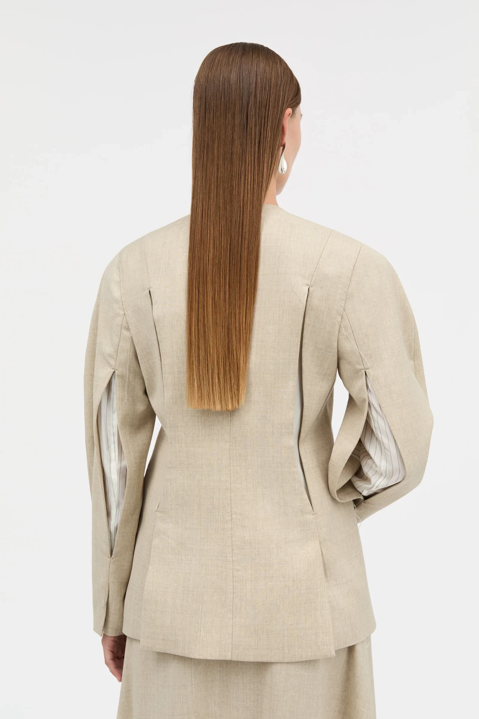 Joko Soft Wool Jacket: Sand - Image 4