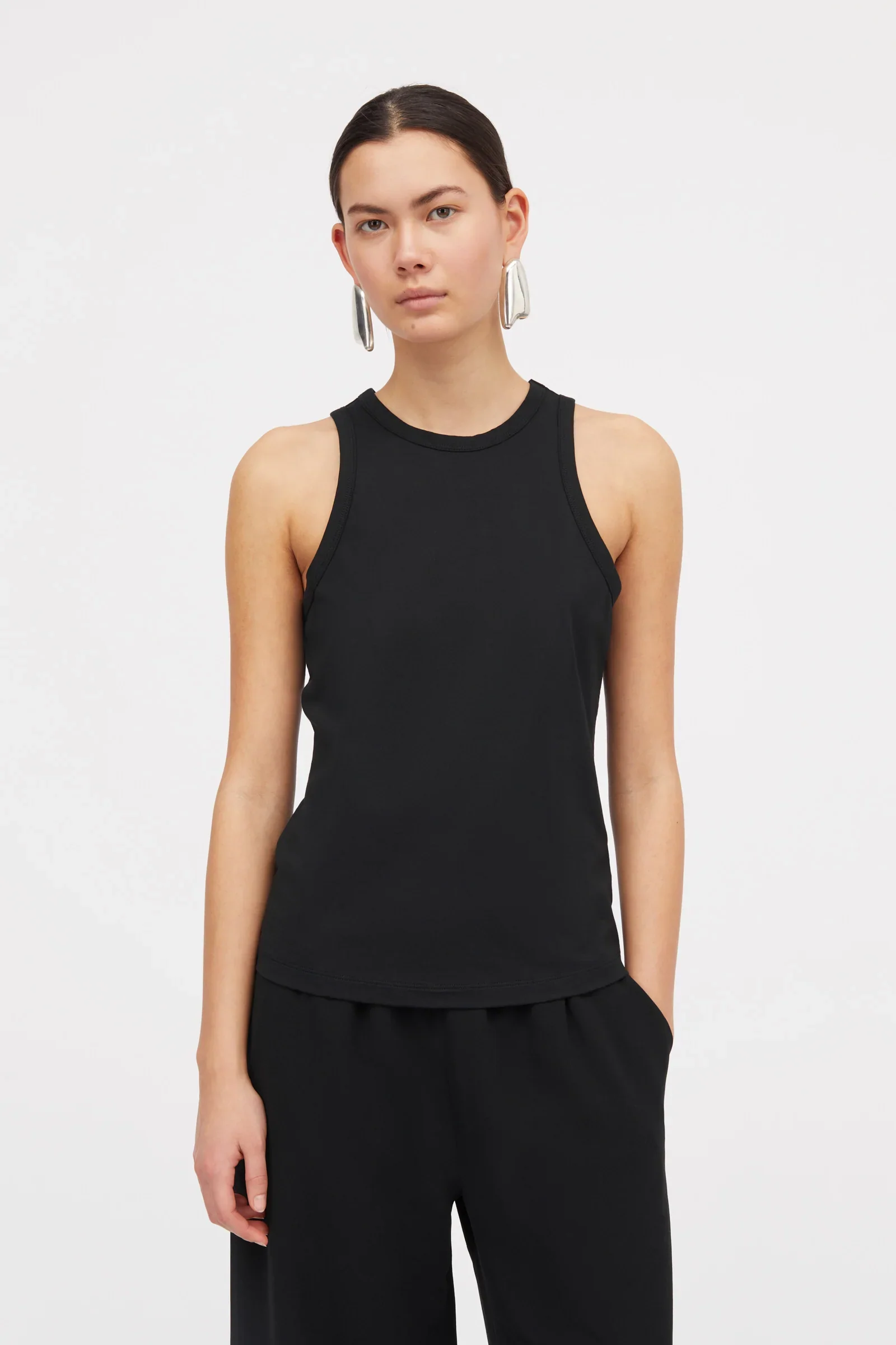 Lea Cotton Jersey: Black - Image 3