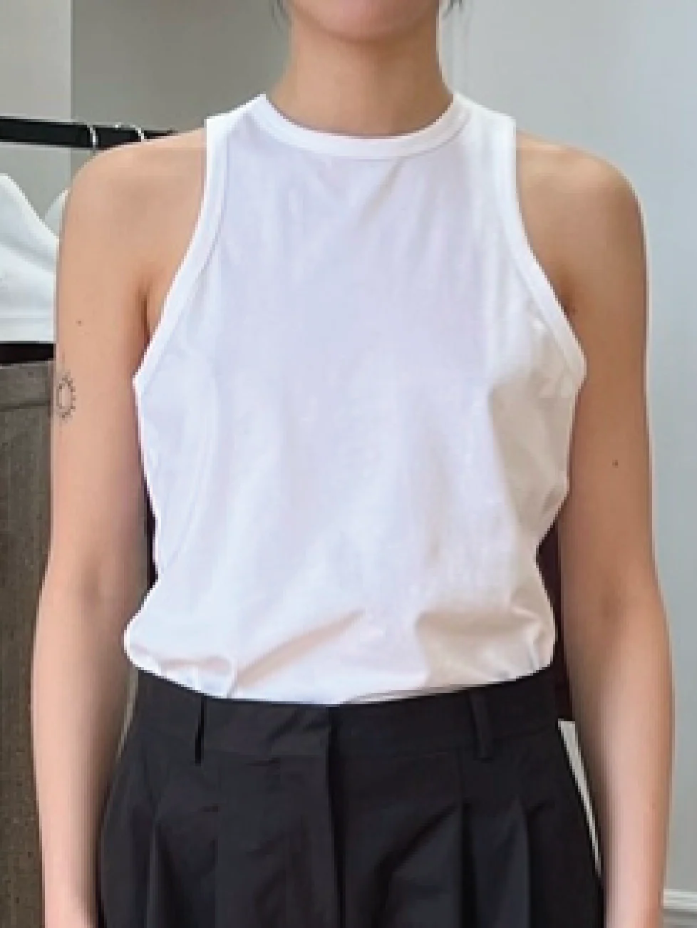 LEA COTTON JERSEY: WHITE - Image 5
