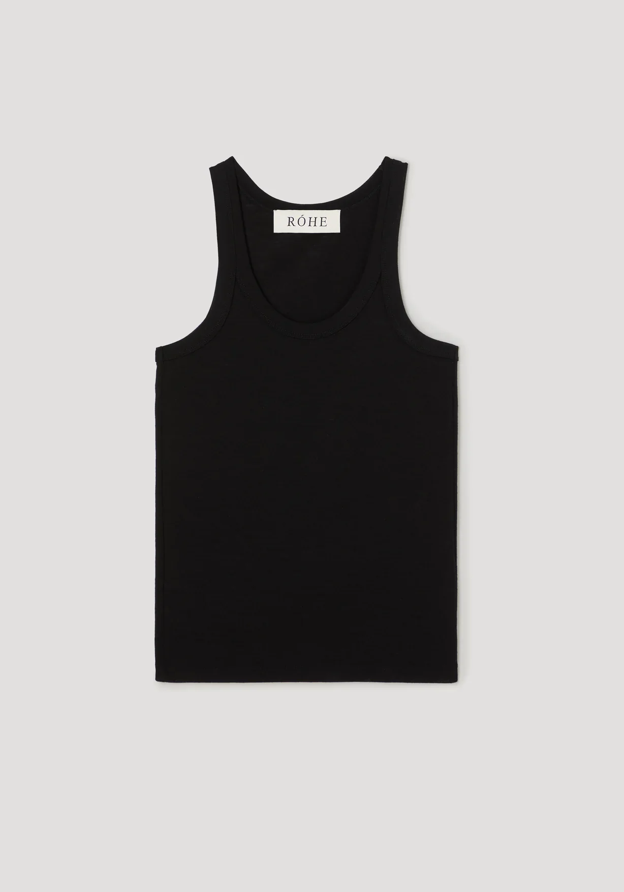 Merino scoop neck top: Black - Image 6