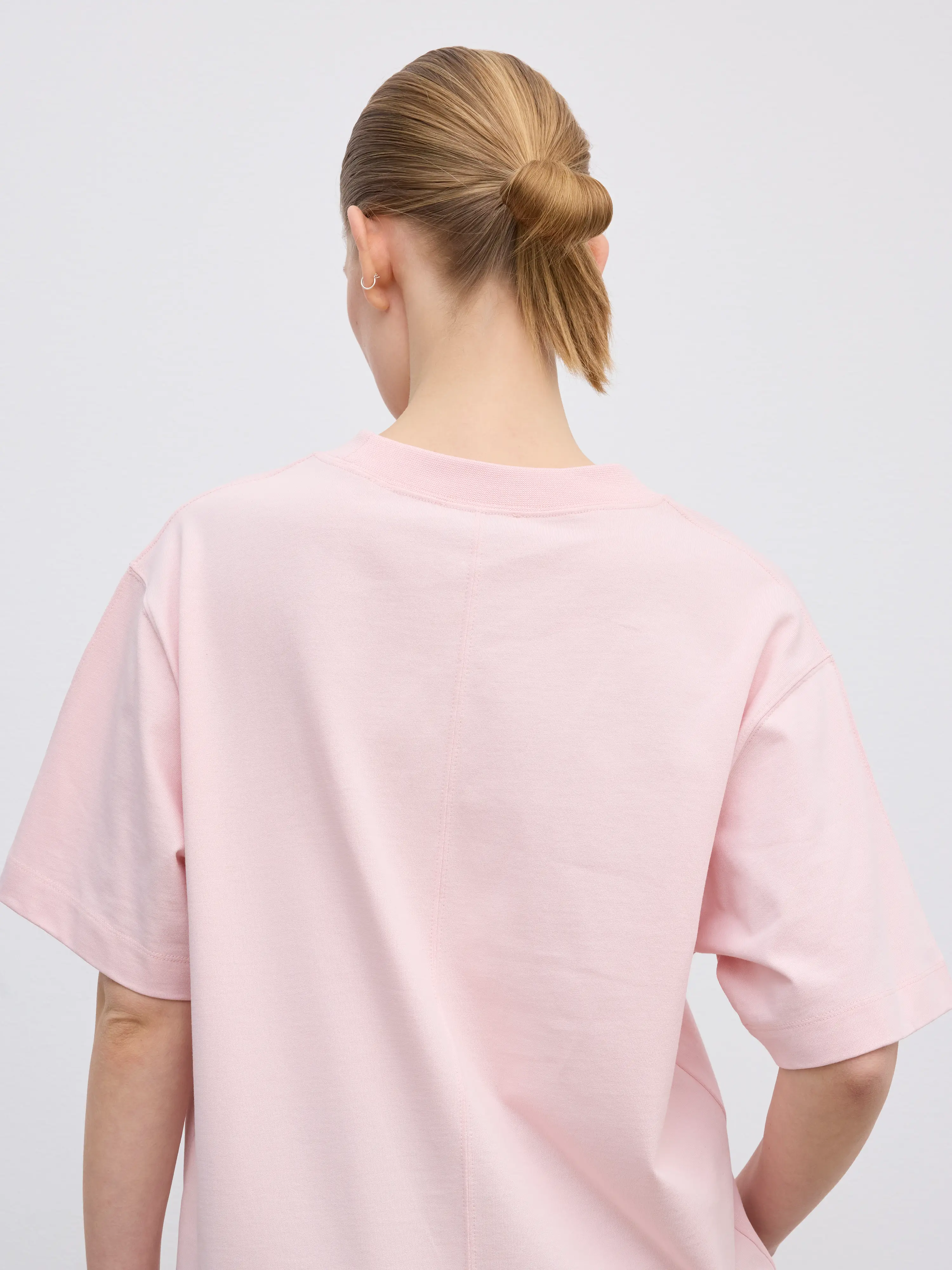 Oversized Cotton Tee: Dusty Pink - Image 3