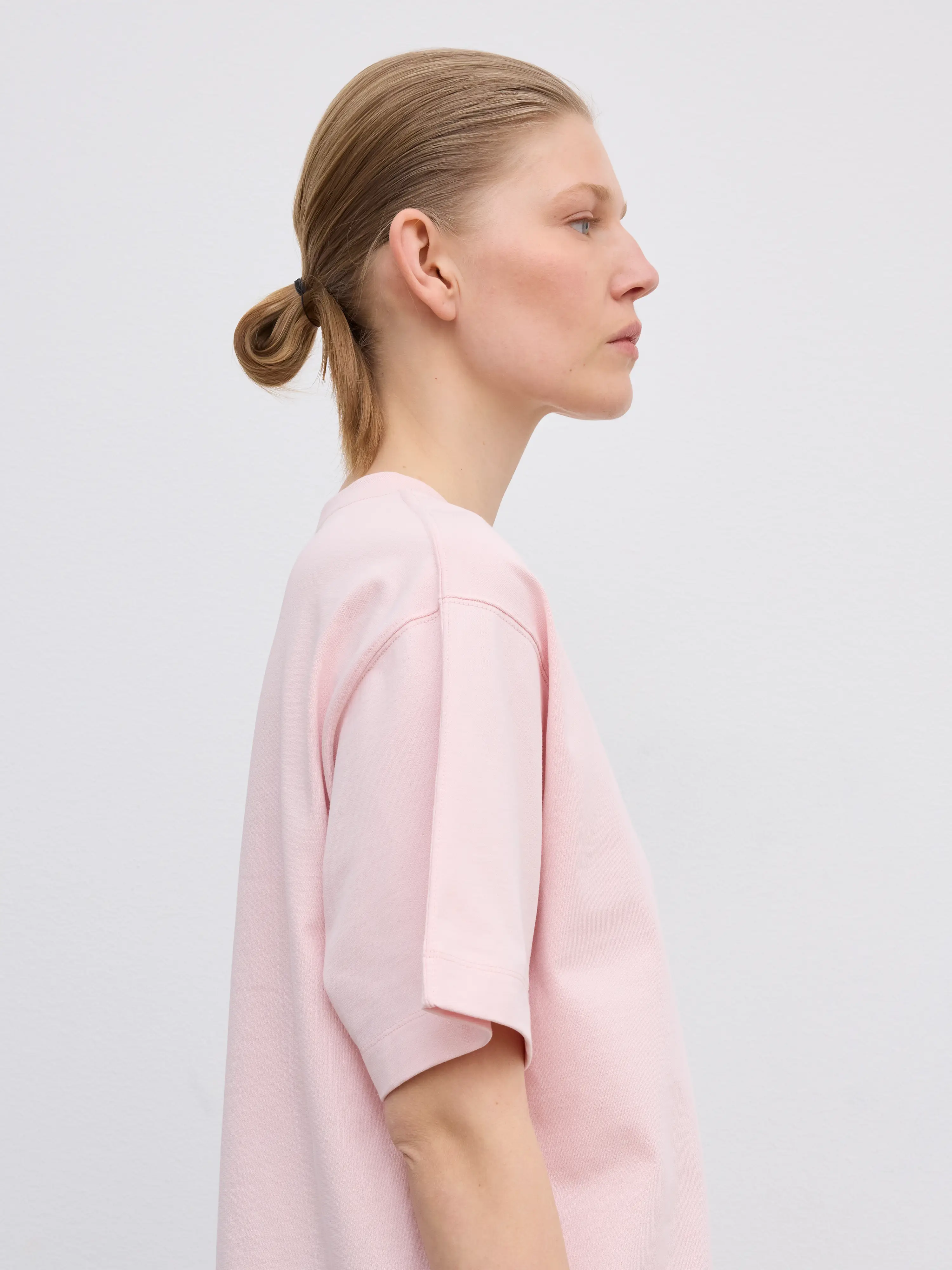 Oversized Cotton Tee: Dusty Pink - Image 4