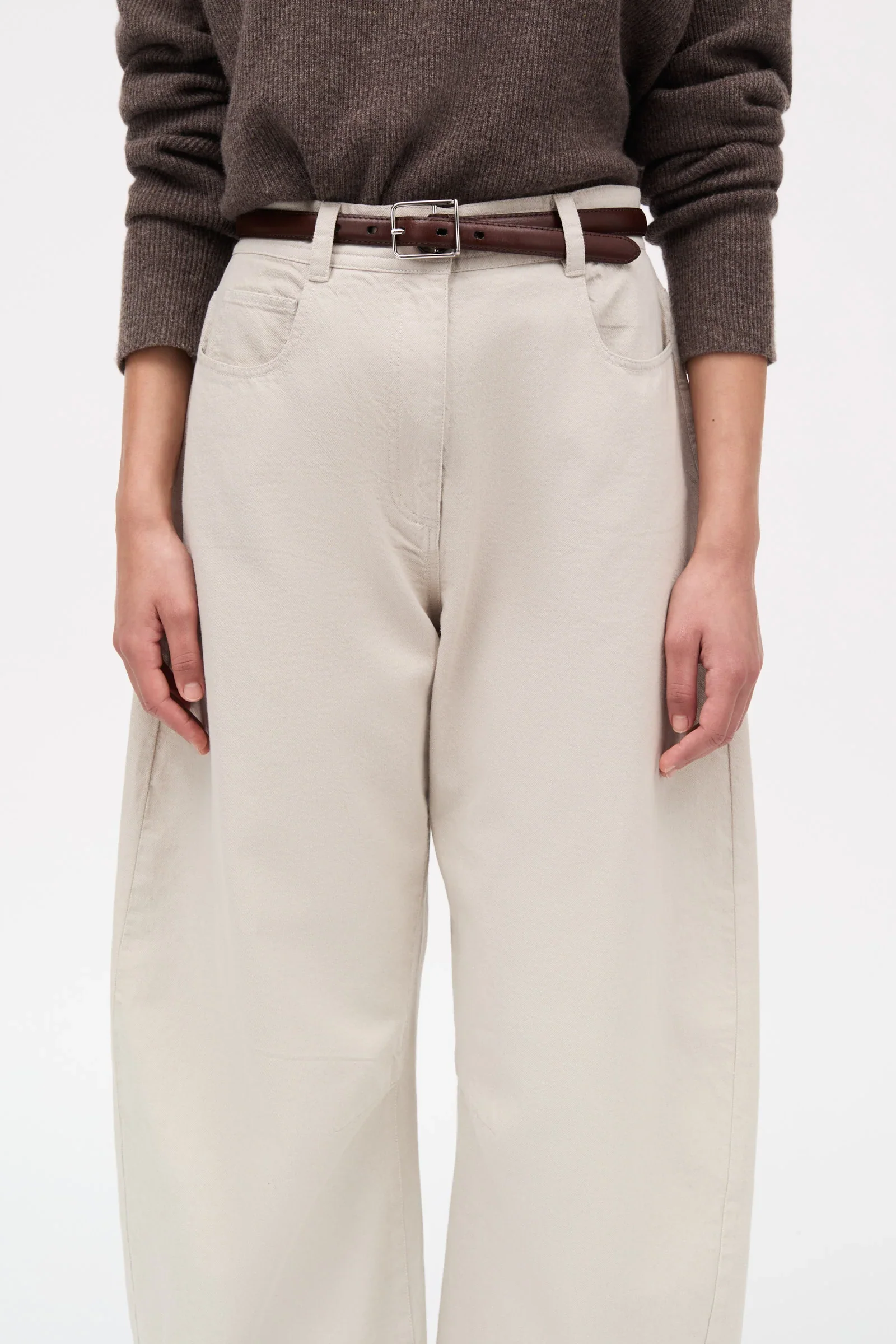Pella Cotton Twill Denim: Stone Grey - Image 3