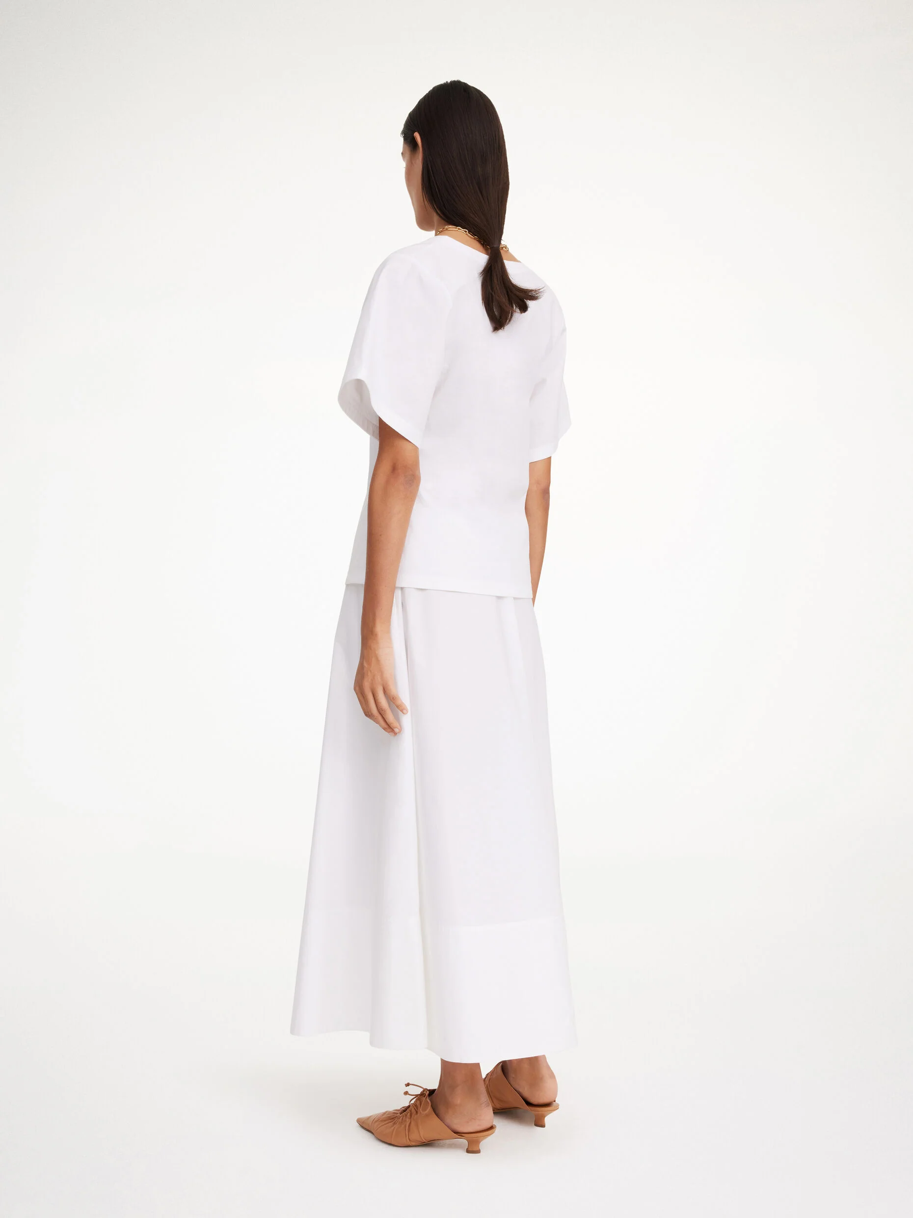 Pheobes organic cotton skirt: White - Image 3