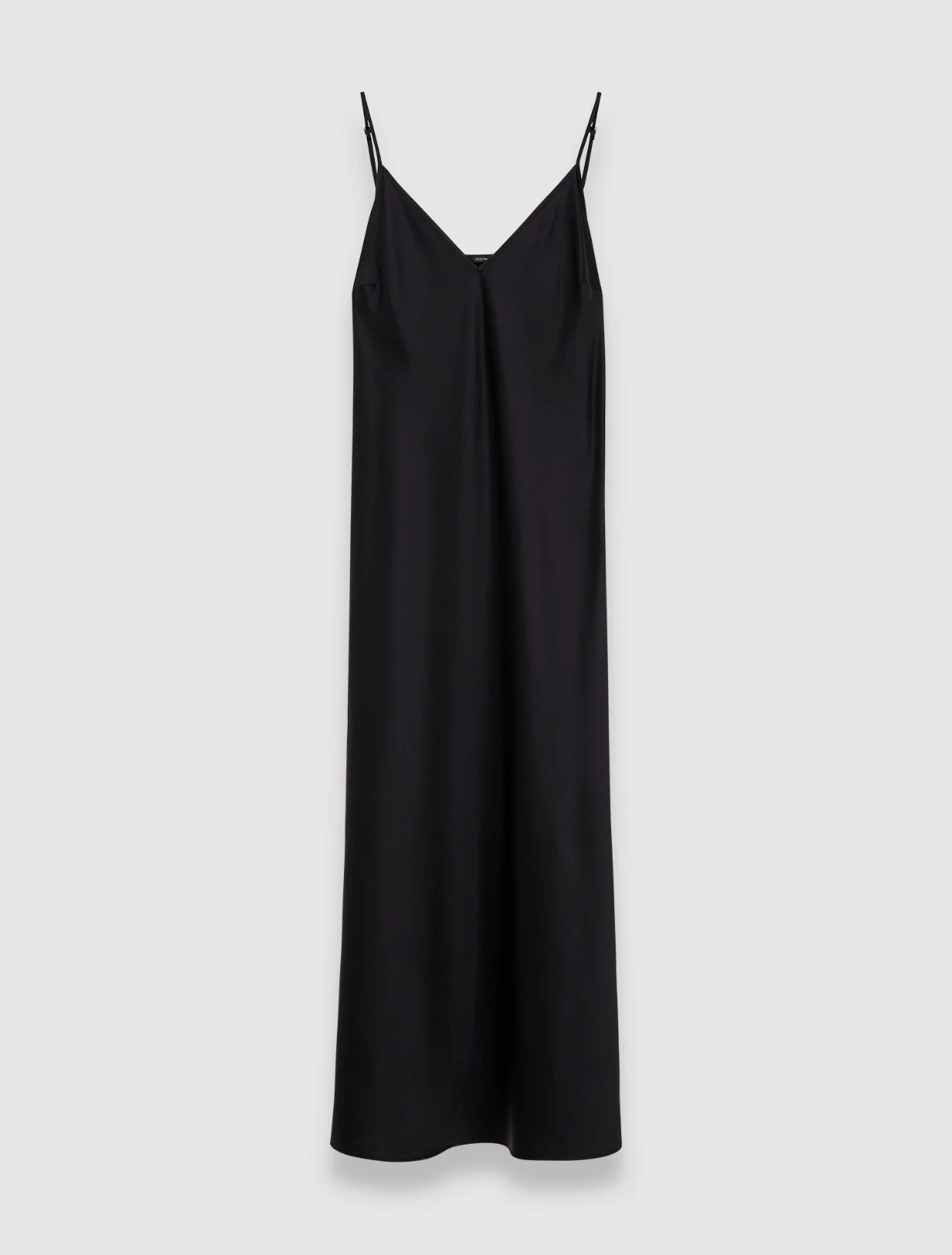SILK SATIN CLEA DRESS: BLACK - Image 3