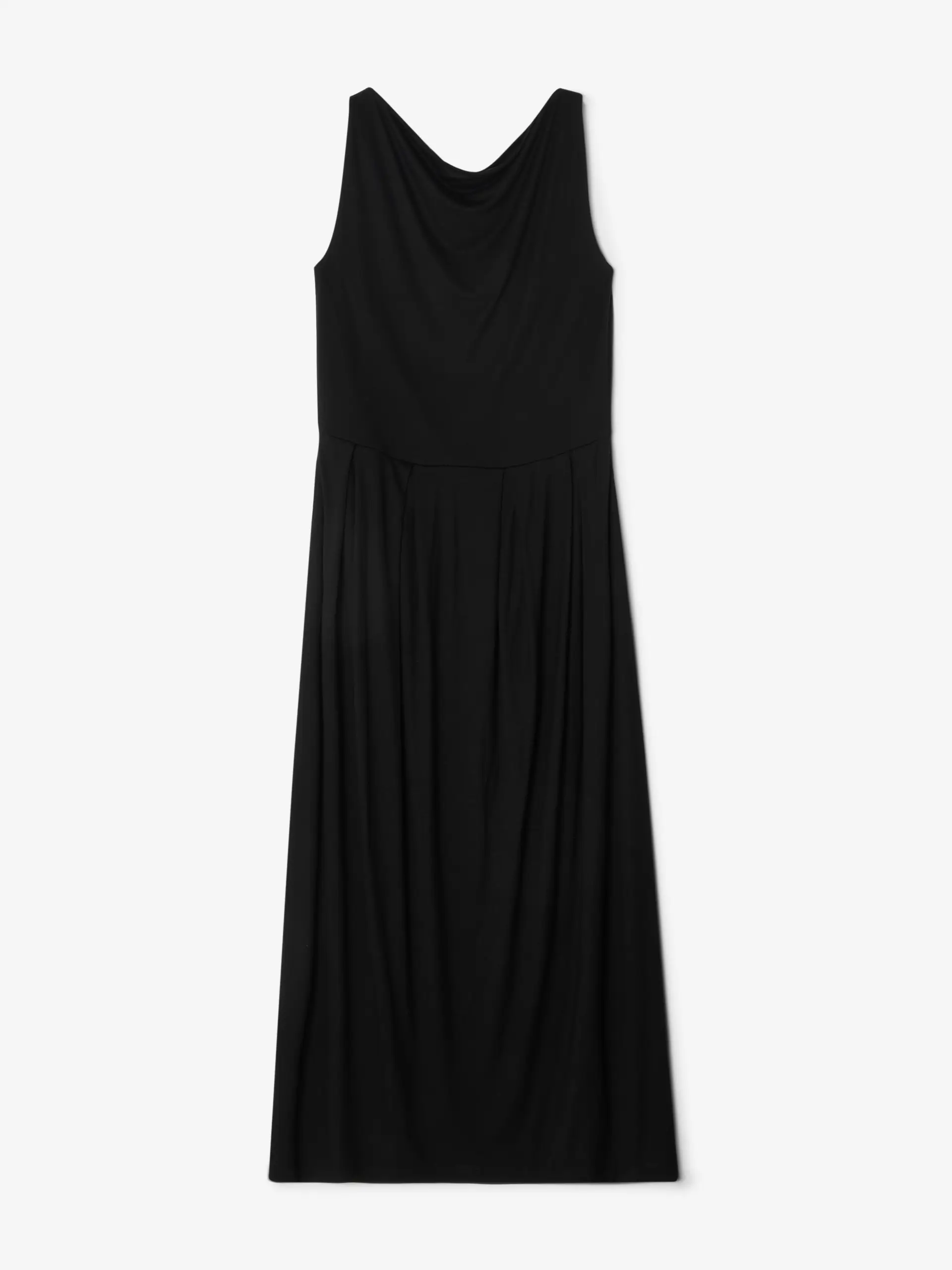 SQUARE NECK DRESS: BLACK - Image 5