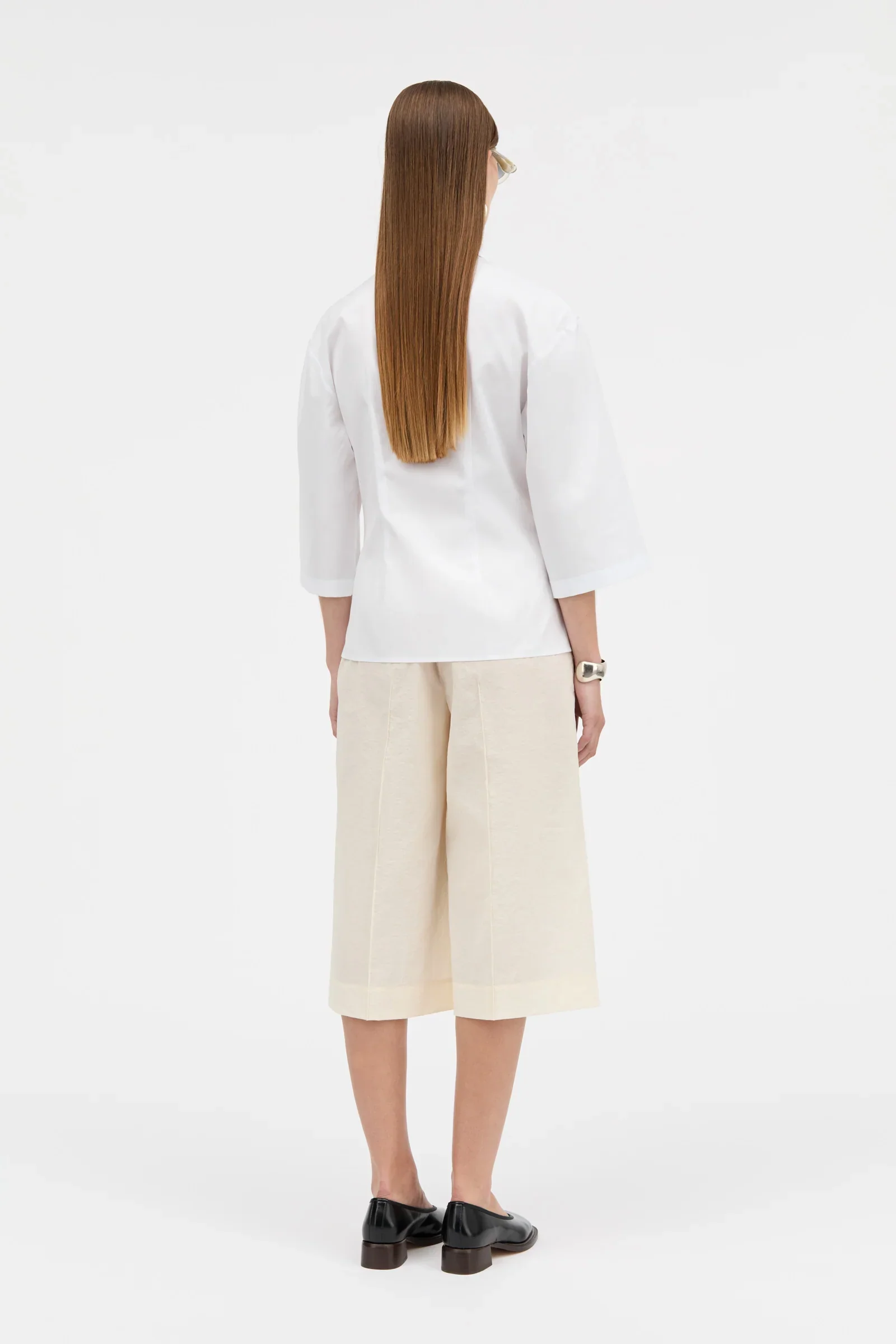 Suki Poplin Shirt: White - Image 3