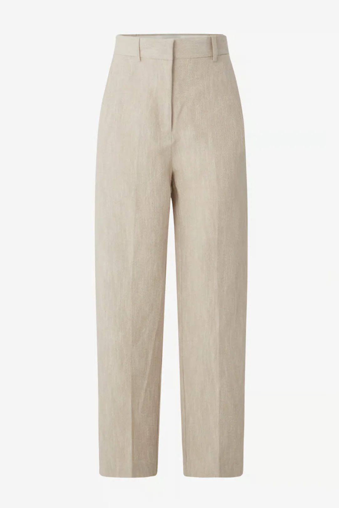 Tailored Linen Trouser: Light Sand Beige - Image 5