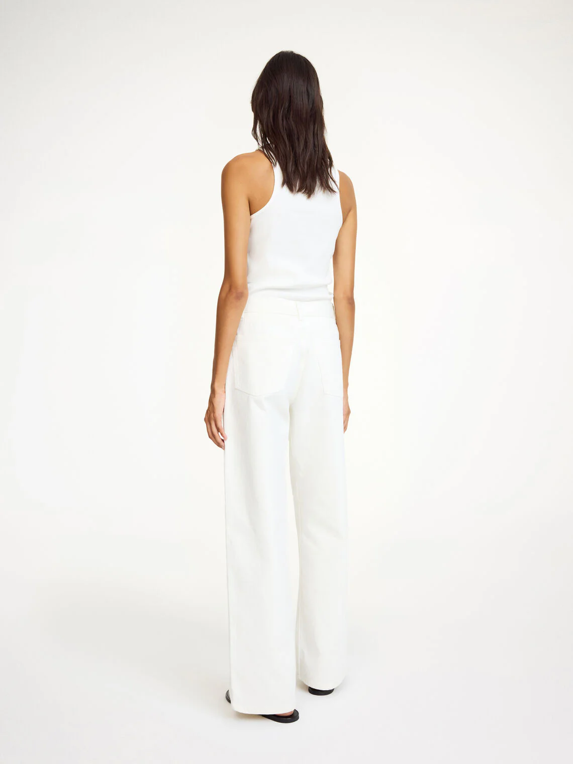 VINOLA ORGANIC DENIM JEANS: WHITE - Image 3