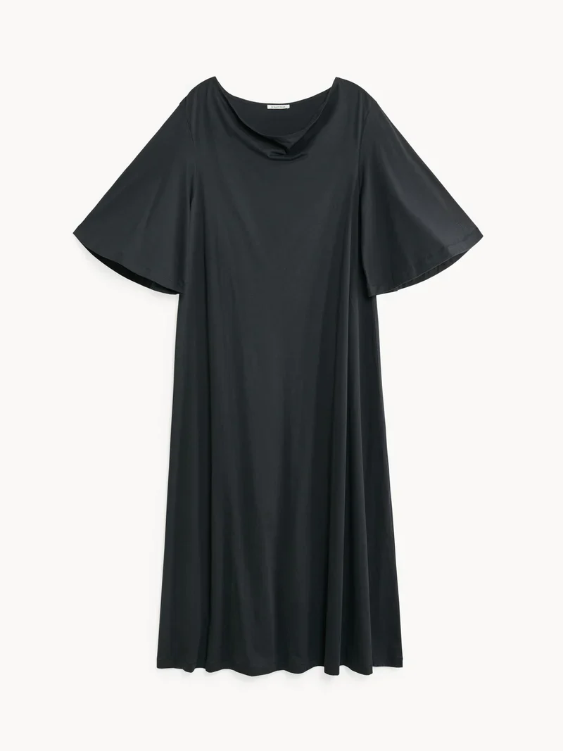 Yalia Jersey Dress: Black - Image 3